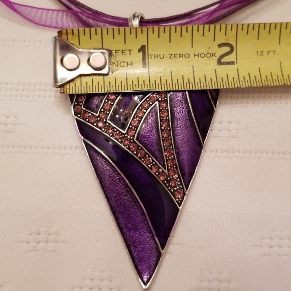 Enameled heart necklace - Picture 5 of 7